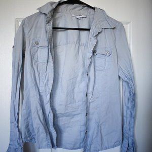 Calvin Klein Blue Button Down Shirt Size XS